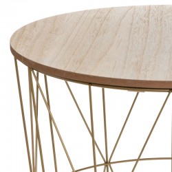 Side table Kumi pakoworld oak-gold D41x40cm