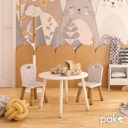 Children\'s table Playful pakoworld white-natural D60x43,5cm
