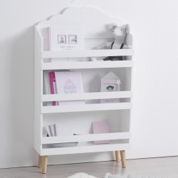 Children\'s bookcase Cloud pakoworld white 58x18x100 cm