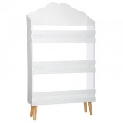 Children\'s bookcase Cloud pakoworld white 58x18x100 cm
