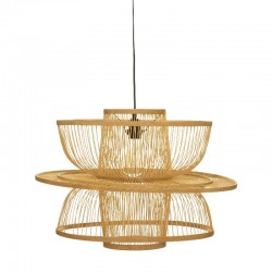 Single light ceiling lamp Orgalia pakoworld E27 natural Φ58x45cm