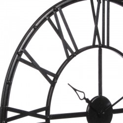 Wall clock Tikter pakoworld black metal D69.5x4cm