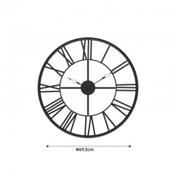 Wall clock Tikter pakoworld black metal D69.5x4cm