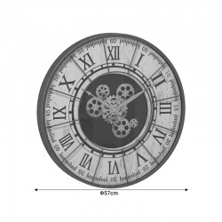 Ρολόι τοίχου Jellar pakoworld μπρονζέ μέταλλο Φ57x7εκ