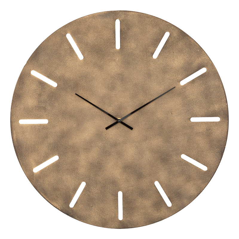 Wall clock Inacio pakoworld bronze metal D55x3.55cm