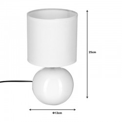 Table lamp PWL-1210 pakoworld E14 60W ceramic in white gloss color D13x25cm