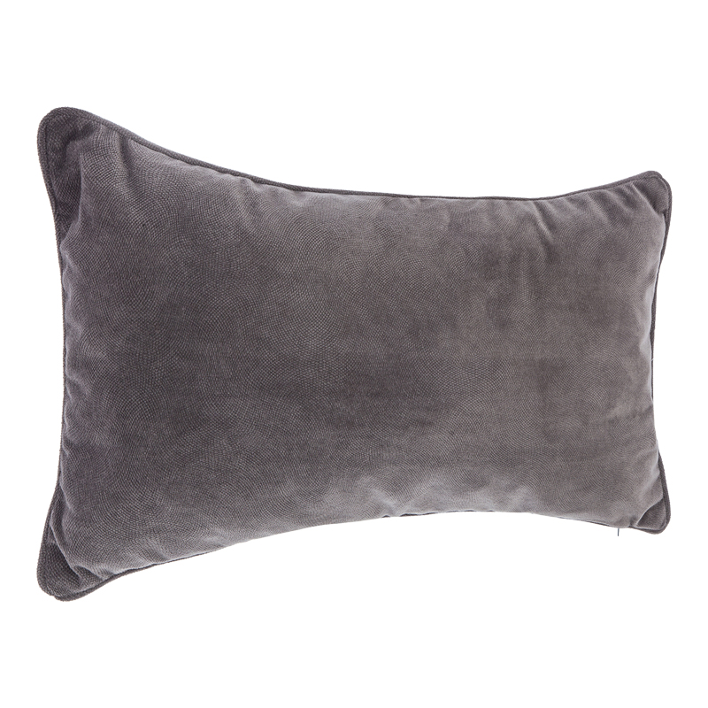 Deco cushion Lubel pakoworld in dark grey color 30x50cm