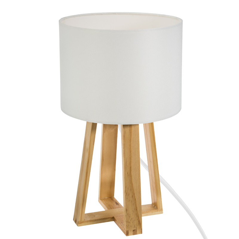 Table lamp Kressou pakoworld pine wood in natural color D20x34.5cm