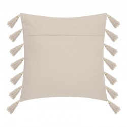 Deco cushion with fringes Erden pakoworld in ivory color 50x50cm