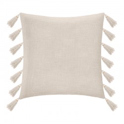 Deco cushion with fringes Erden pakoworld in ivory color 50x50cm