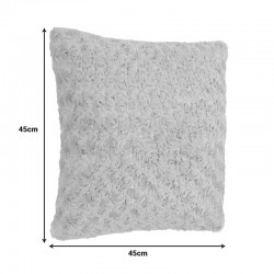 Deco cushion Luxir pakoworld in light grey color 45x45cm