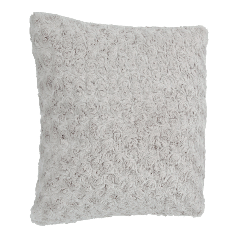 Deco cushion Luxir pakoworld in light grey color 45x45cm