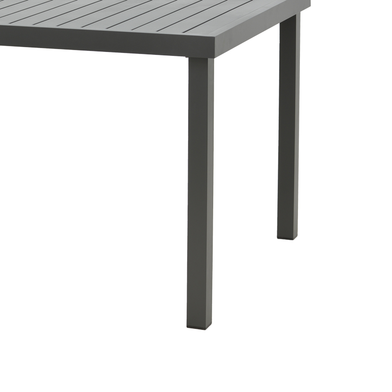 Mabu-Klinton dining table set of 5 pakoworld aluminum and fabric in anthracite shade 150x80x74cm
