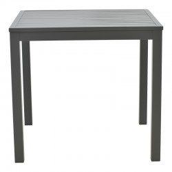 Dining table Naoki - Kliton set of 3 pakoworld anthracite aluminum and metal in black shade 80x80x74cm