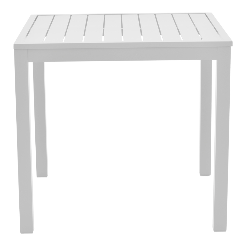 Dining table Kliton - Elation set of 5 pakoworld aluminum in white shade 80x80x74cm