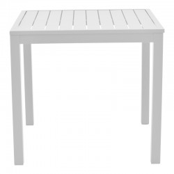 Dining table Kliton - Moly set of 3 pakoworld aluminum in white shade 80x80x74cm