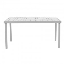 Kliton dining table - Clutch set of 5 pakoworld aluminum in white shade 150x80x74cm