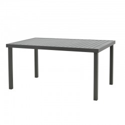 Dining table Naoki-Kliton A set of 5 pakoworld black metal and anthracite aluminum 150x80x74cm