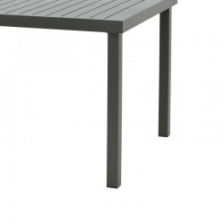 Dining table Naoki-Kliton A set of 7 pakoworld black metal and anthracite aluminum 150x80x74cm