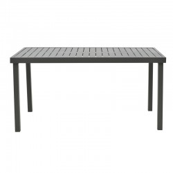 Dining table Vitality-Kliton A set of 7 pakoworld anthracite aluminum and plywood in a natural shade 150x80x74cm