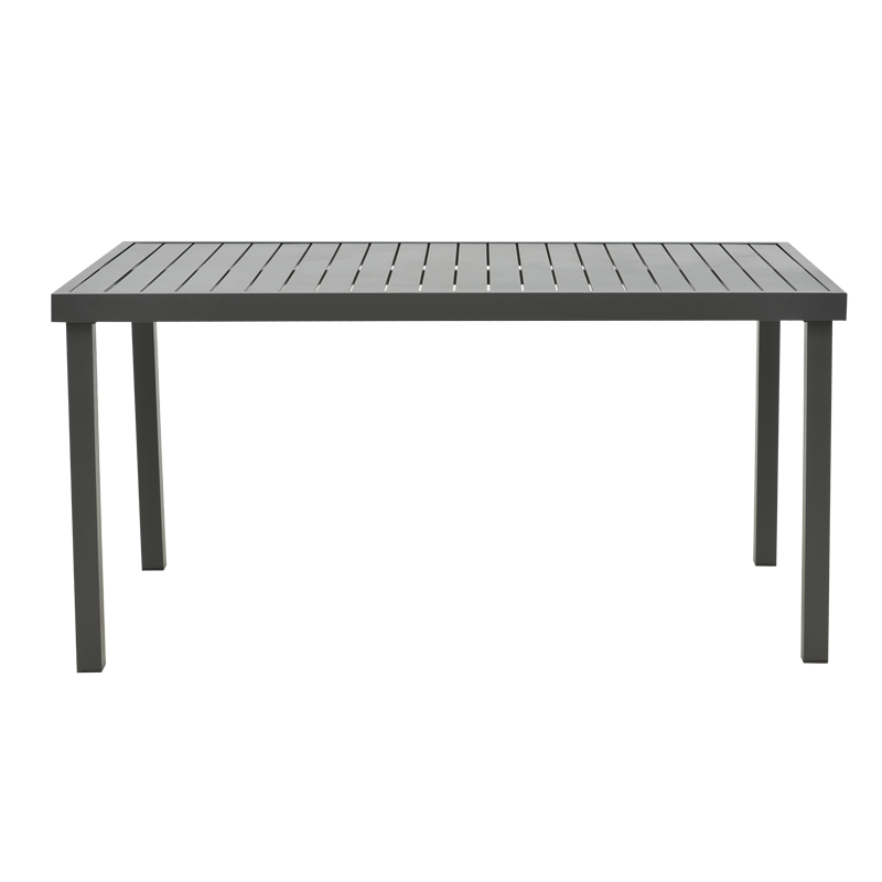 Kherson-Kliton dining table A set of 5 pakoworld aluminum and rope in anthracite shade 150x80x74cm