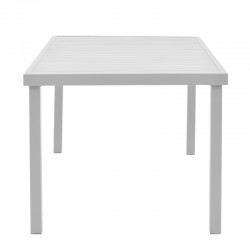 Dining table Kliton-Raven set of 5 pakoworld aluminum in white shade 150x80x74cm