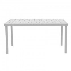 Kliton-Moritz dining table set of 5 pakoworld aluminum in white and gray shade 150x80x74cm