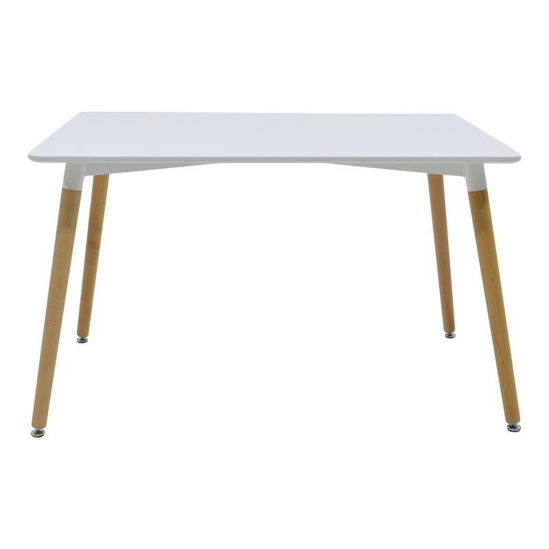 Aurora-Natali pakoworld dining table set of5 pp-mdf in white-grey-natural color 120x80x76cm