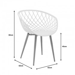 Ezra-Julita pakoworld dining table set of 3 pp-mdf in white-natural color D60x73cm