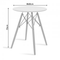 Ezra-Julita pakoworld dining table set of 3 pp-mdf in white-natural color D60x73cm