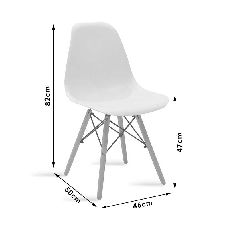 Julita-Cuba pakoworld dining table set of 5 pp-mdf in white-sonoma color 120x80x75cm