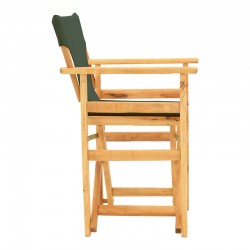 Kompa pakoworld director's chair, solid beech wood, natural - Nexus dark green fabric