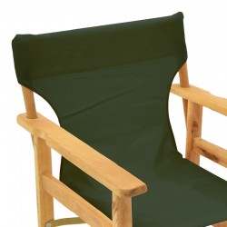 Kompa pakoworld director's chair, solid beech wood, natural - Nexus dark green fabric