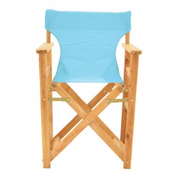 Kompa pakoworld director's chair natural color solid beech wood and turqoise fabric