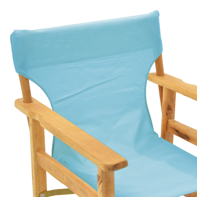 Kompa pakoworld director's chair natural color solid beech wood and turqoise fabric