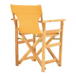 Kompa pakoworld director's chair natural color solid beech wood and yellow fabric