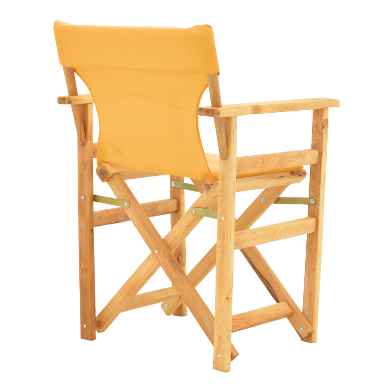 Kompa pakoworld director's chair natural color solid beech wood and yellow fabric