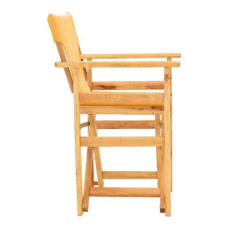 Kompa pakoworld director's chair natural color solid beech wood and yellow fabric