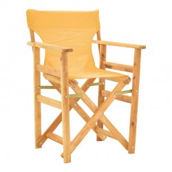 Kompa pakoworld director's chair natural color solid beech wood and yellow fabric