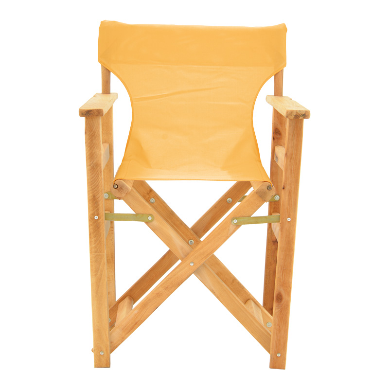 Kompa pakoworld director's chair natural color solid beech wood and yellow fabric