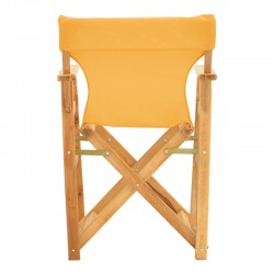 Kompa pakoworld director's chair natural color solid beech wood and yellow fabric