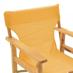 Kompa pakoworld director's chair natural color solid beech wood and yellow fabric