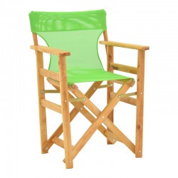 Kompa pakoworld director's chair natural color solid beech wood and green fabric