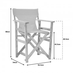 Kompa pakoworld director's chair natural color solid beech wood and green fabric