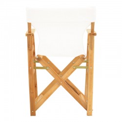 Kompa pakoworld director's chair natural color solid beech wood and white fabric