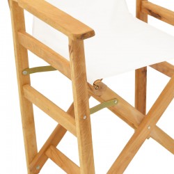 Kompa pakoworld director's chair natural color solid beech wood and white fabric