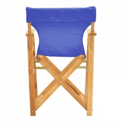 Kompa pakoworld director's chair natural color solid beech wood and blue fabric