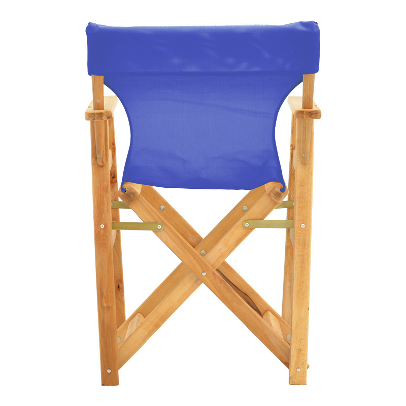 Kompa pakoworld director's chair natural color solid beech wood and blue fabric