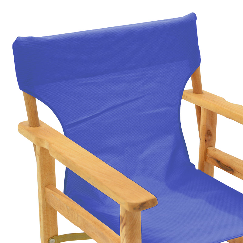 Kompa pakoworld director's chair natural color solid beech wood and blue fabric