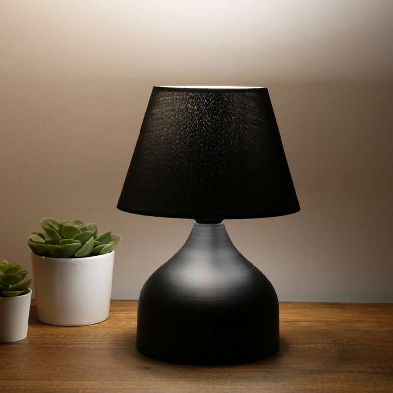 Table lamp PWL-1068 pakoworld Ε27 black D22x32cm